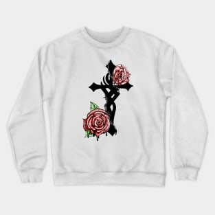 Blood and Roses Cross Crewneck Sweatshirt